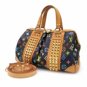 s l300 LOUIS VUITTON Multicolor Courtney MM Noir 2Way Handbag black