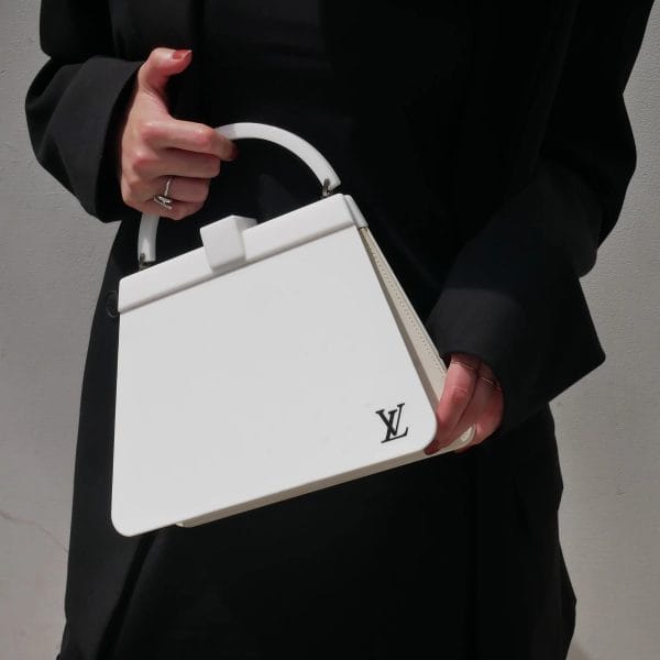 1 Louis Vuitton Night Clubber Hand Bag White Plastic