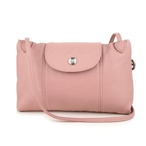 1 Longchamp Crossbody Bag Leather Pink Shoulder Bag