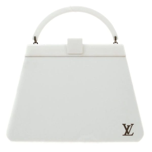 2 Louis Vuitton Night Clubber Hand Bag White Plastic