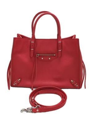 1 Balenciaga Handbag Leather Red Plain