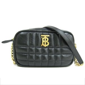 50579 1 Burberry Shoulder Bag A Rank Leather Black