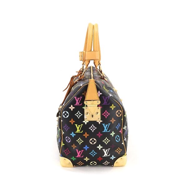 3 Louis Vuitton Monogram Multicolor Keepall 45 Boston Bag Noir