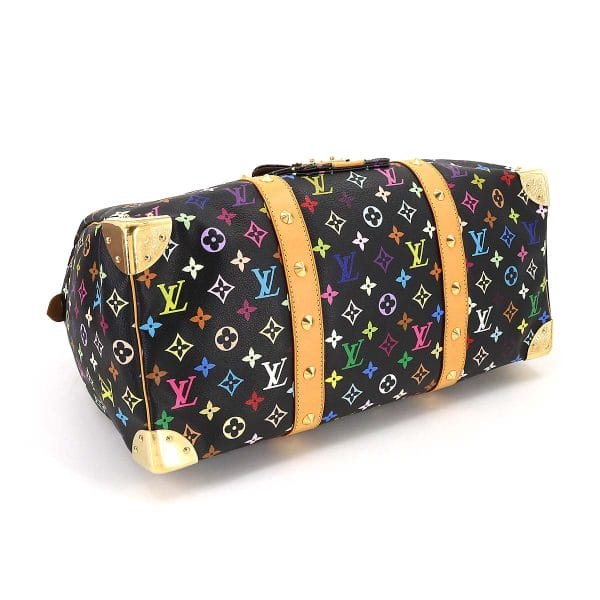 4 Louis Vuitton Monogram Multicolor Keepall 45 Boston Bag Noir