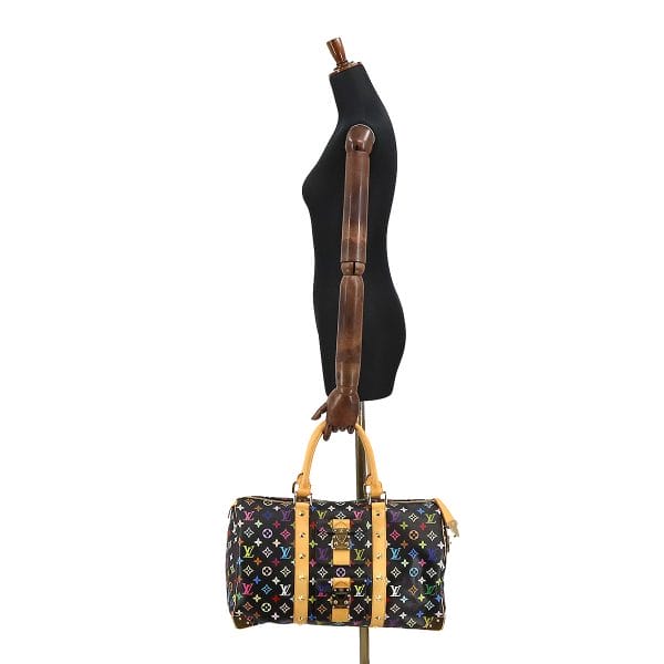 8 Louis Vuitton Monogram Multicolor Keepall 45 Boston Bag Noir