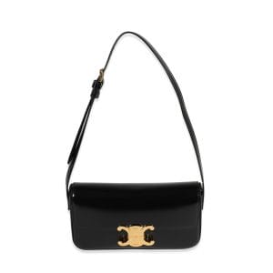 122740 fv f0ad13cd 7b4d 48a2 bb95 abefc70d8318 Celine Black Shiny Calfskin Triomphe Shoulder Bag