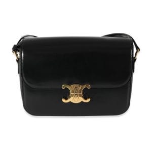 128568 fv 909dc02f cec3 4f94 8076 564a0ec5544a Celine Black Shiny Calfskin Classique Triomphe