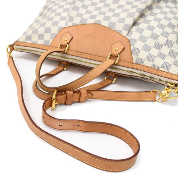 5000041884102308 7 Louis Vuitton Siracusa GM 2way Handbag Damier Azur Off White