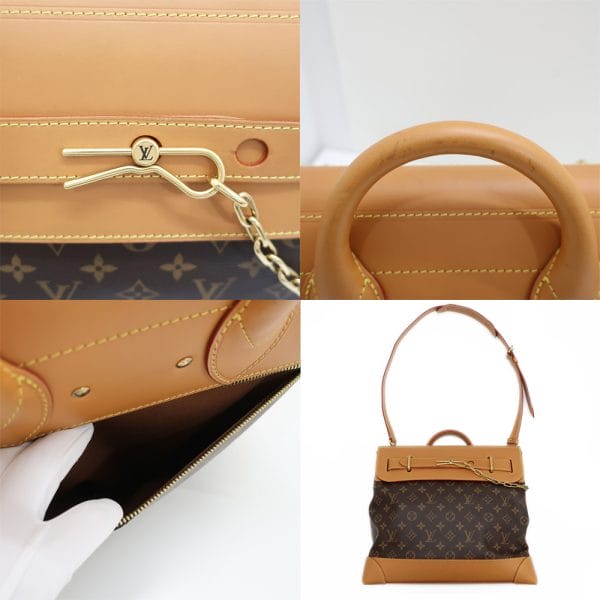 7 Louis Vuitton Steamer PM Handbag Shoulder Bag Monogram Brown