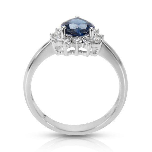 027216 pv 050ab0e4 77bd 47cd 9828 2a67cce626ce BRAND NEW Diamond  Heart Sapphire Ring in 18K White Gold 137 ctw