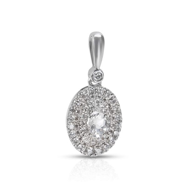 036035 fv 3e6ac73b c084 4efc a180 36ca14eefff5 BRAND NEW Diamond  White Topaz Pendant in 14k White Gold 027 CTW