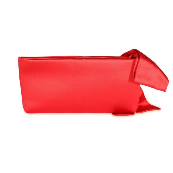 107172 pv Valentino Red Satin Bow Clutch