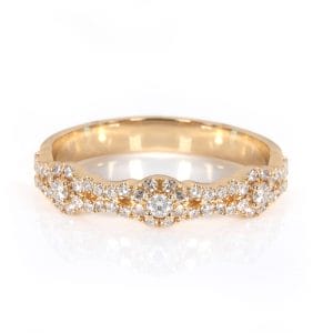 110058 fv 14K Yellow Gold Diamond Halo Band 036 ctw