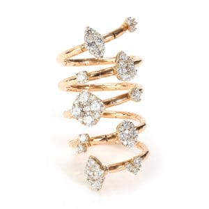 111687 fv 5054e2d4 a512 4ebf 9a0a 69f83b8306e7 18K Rose Gold Flexible Diamond Ring 1 12 Ctw