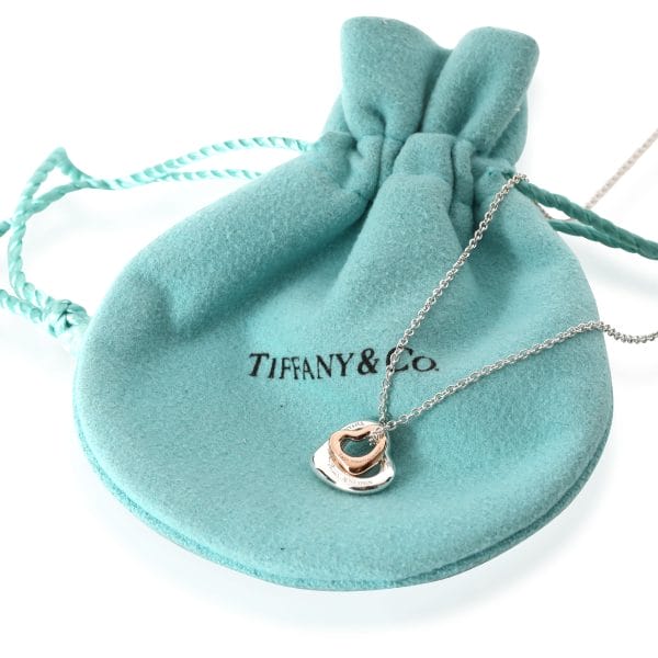 114749 box Tiffany  Co Elsa Peretti Open Heart Pendant in 18k GoldSterling