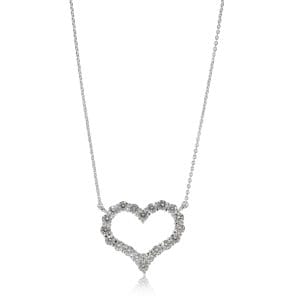 130458 fv Tiffany  Co Large Diamond Heart Pendant in Platinum 196 CTW