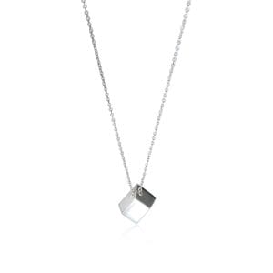 130908 fv Tiffany  Co Frank Gehry Torque Cube Pendant in Sterling Silver