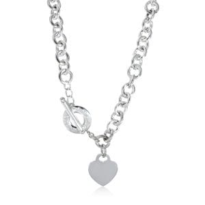 130966 fv Tiffany  Co Heart Tag Toggle Necklace in Sterling Silver