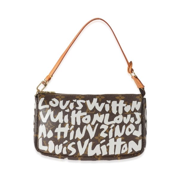 z134340 fv Louis Vuitton Graffiti Monogram Canvas Pochette Accessories