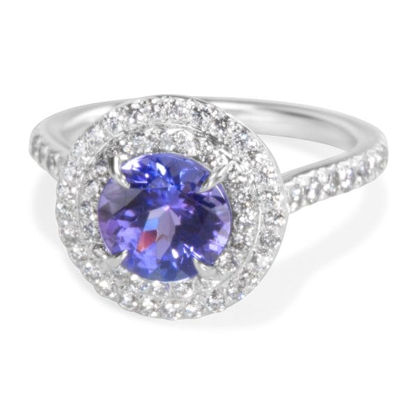 Tiffany  Co Soleste Tanzanite Engagement Ring in Platinum 175 ctw Tiffany  Co Soleste Tanzanite Engagement Ring in Platinum 175 ctw