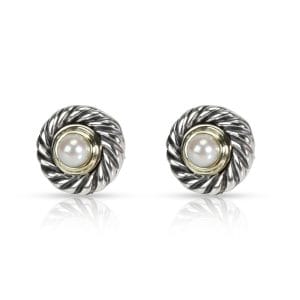 David Yurman Pearl Cookie Earrings in 14K Yellow GoldSterling Silver Louis Vuitton Epi Alma BB Handbag Quartz