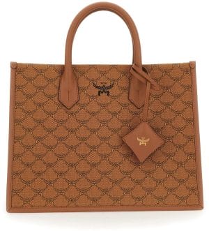 0bae362a5d8317d ia 1 MCM Brown Marrone Tote Bag Leather Handbag