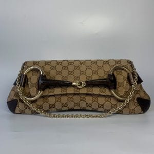 Gucci Iconic 2003 Gucci Horsebit 1955 Cloth Black Monogram Shoulder bag