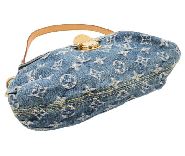 4 Louis Vuitton Mini Pleaty Shoulder Bag Monogram Denim Blue