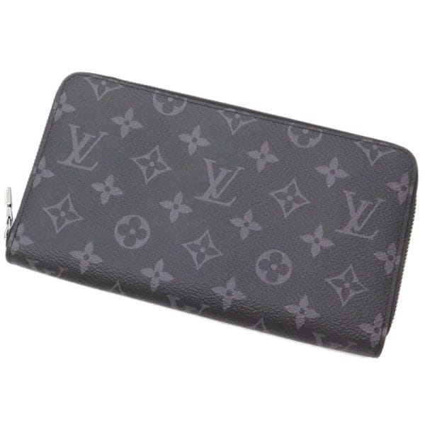 m82081 01 Louis Vuitton Long Wallet Monogram Eclipse Zippy Organizer NM M82081  Noir