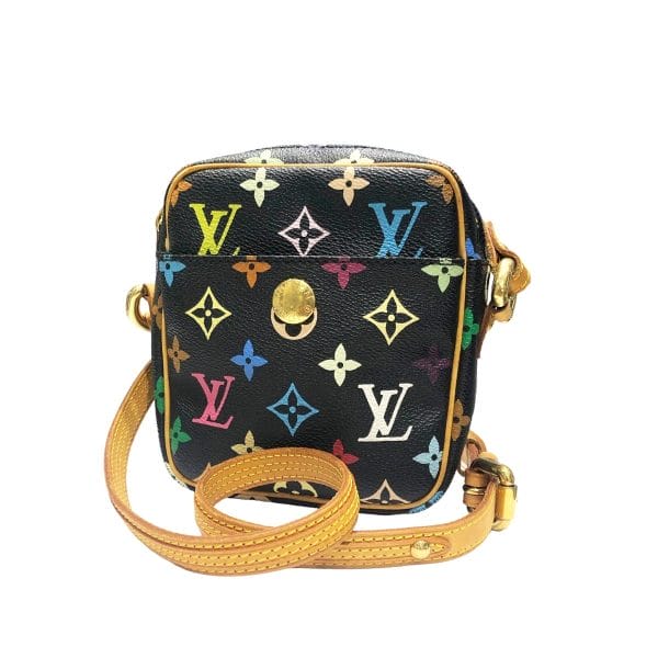 23022570 01 Louis Vuitton Lift Monogram Multicolor Noir Black Leather Canvas Shoulder Bag