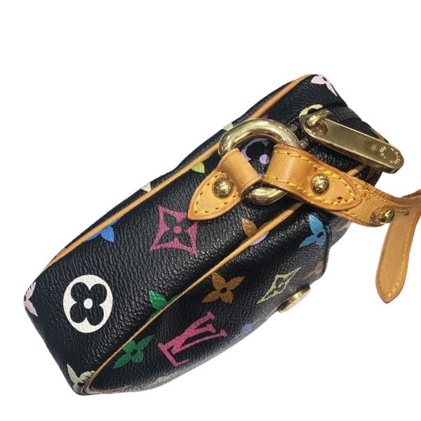 23022570 05 Louis Vuitton Lift Monogram Multicolor Noir Black Leather Canvas Shoulder Bag