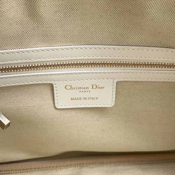 9608665 15 Christian Dior Classic Bowling 2way Shoulder Bag White