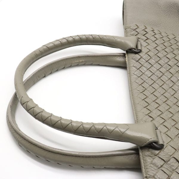 12370839 4 Bottega Veneta Intrecciato Leather Tote Bag Gray