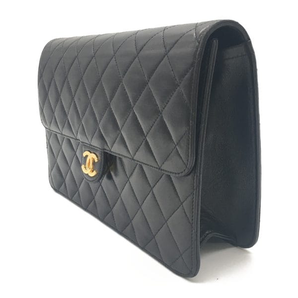 2101217989541 02 Chanel Matelasse Push Lock Bag Black