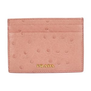 2224103008193 1 Prada Ostrich Card Case Pink Holder