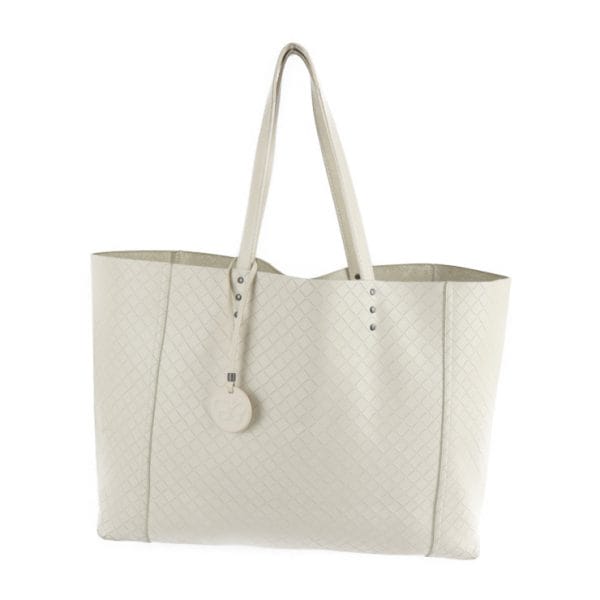 2230063007142 1 Bottega Veneta Intreccio Mirage Leather Tote Bag Ivory