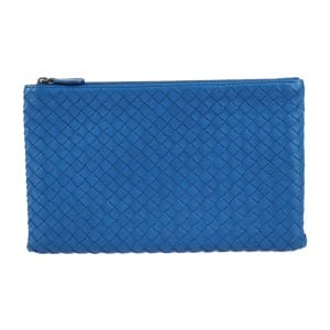 2329063010126 1 Bottega Veneta Intrecciato Lambskin Document Case Blue