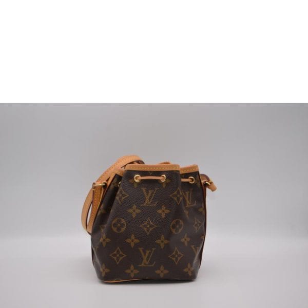 92052 2 Louis Vuitton Nano Noe Monogram Handbag Brown