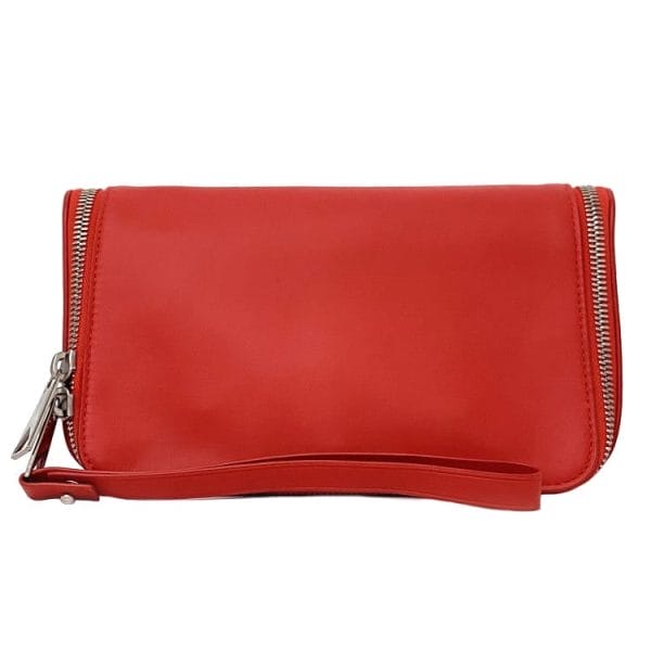 f17692 1 Bottega Veneta Hand Pouch Leather Red