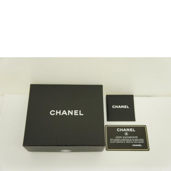 09329 6 Chanel Cocomark Enamel Wallet Brown Khaki