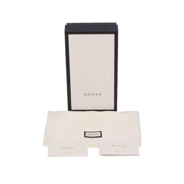 31834 7 Gucci GG Campus Leather Two Fold Long Wallet Black