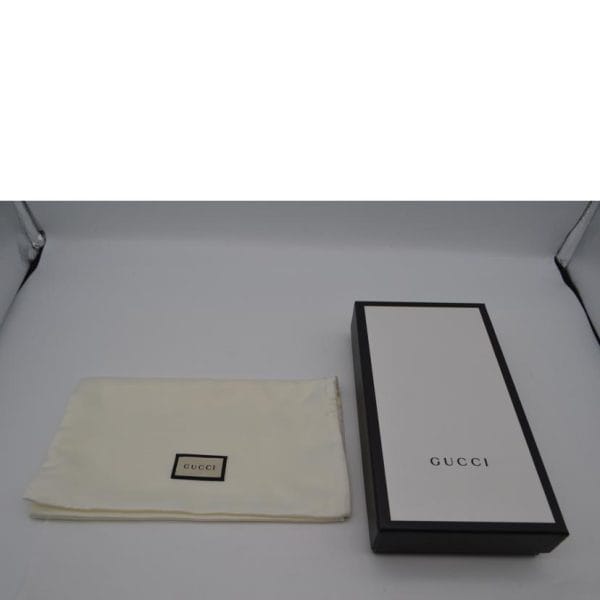 34035 6 Gucci Micro Guccisima Leather Round Zipper Long Wallet Navy