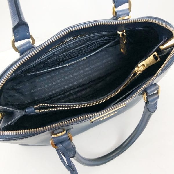 37799673 7 Prada Handbag Saffiano Leather Navy