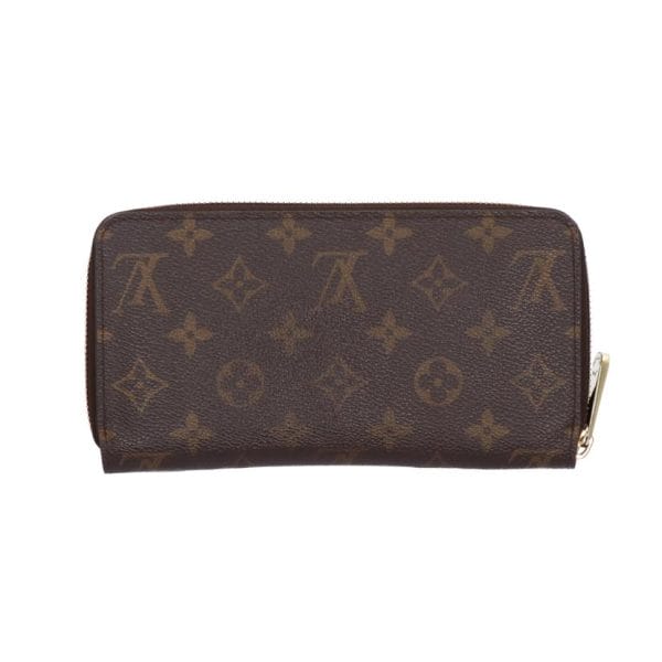 46401 2 Louis Vuitton Zippy Monogram Wallet Brown