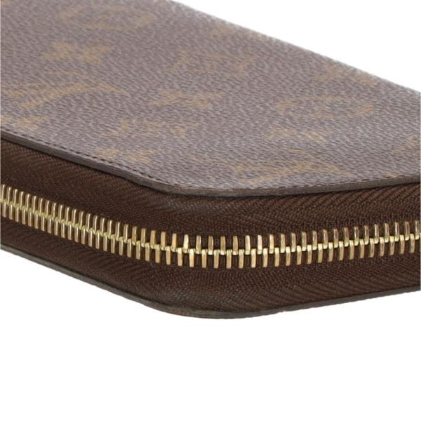 46401 7 Louis Vuitton Zippy Monogram Wallet Brown