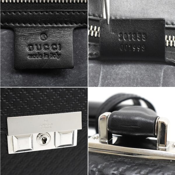 5000049884103891 9 Gucci Diamante Briefcase Business Bag Leather Black