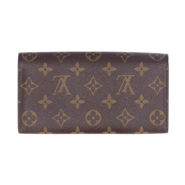 74537 2 Louis Vuitton Old Portefeuille Sarah Monogram Wallet Brown