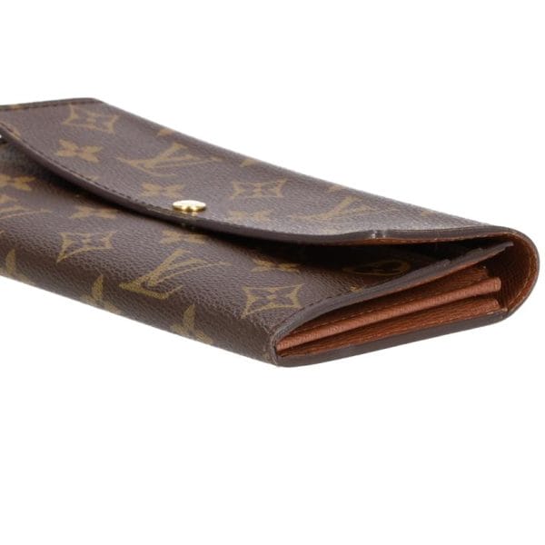 74537 3 Louis Vuitton Old Portefeuille Sarah Monogram Wallet Brown