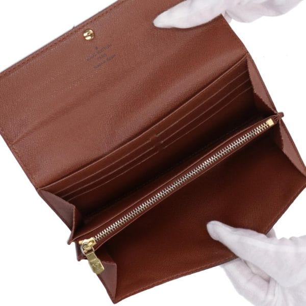 74537 4 Louis Vuitton Old Portefeuille Sarah Monogram Wallet Brown