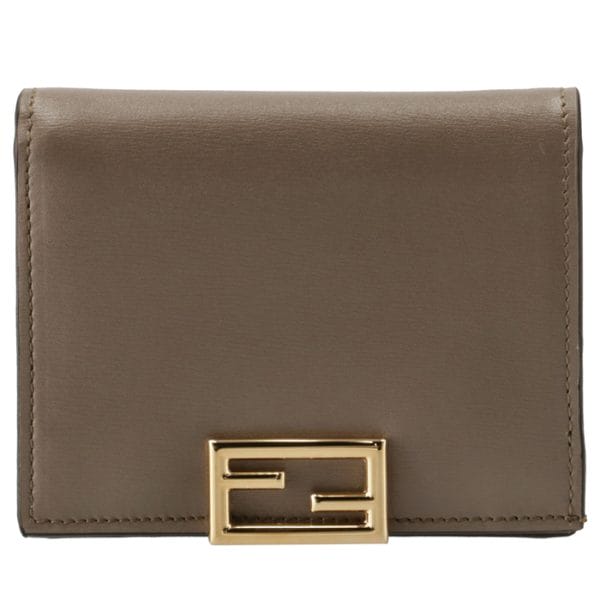 8m0420ahm0f1f1m 1 FENDI Baguette Bifold Wallet Brown